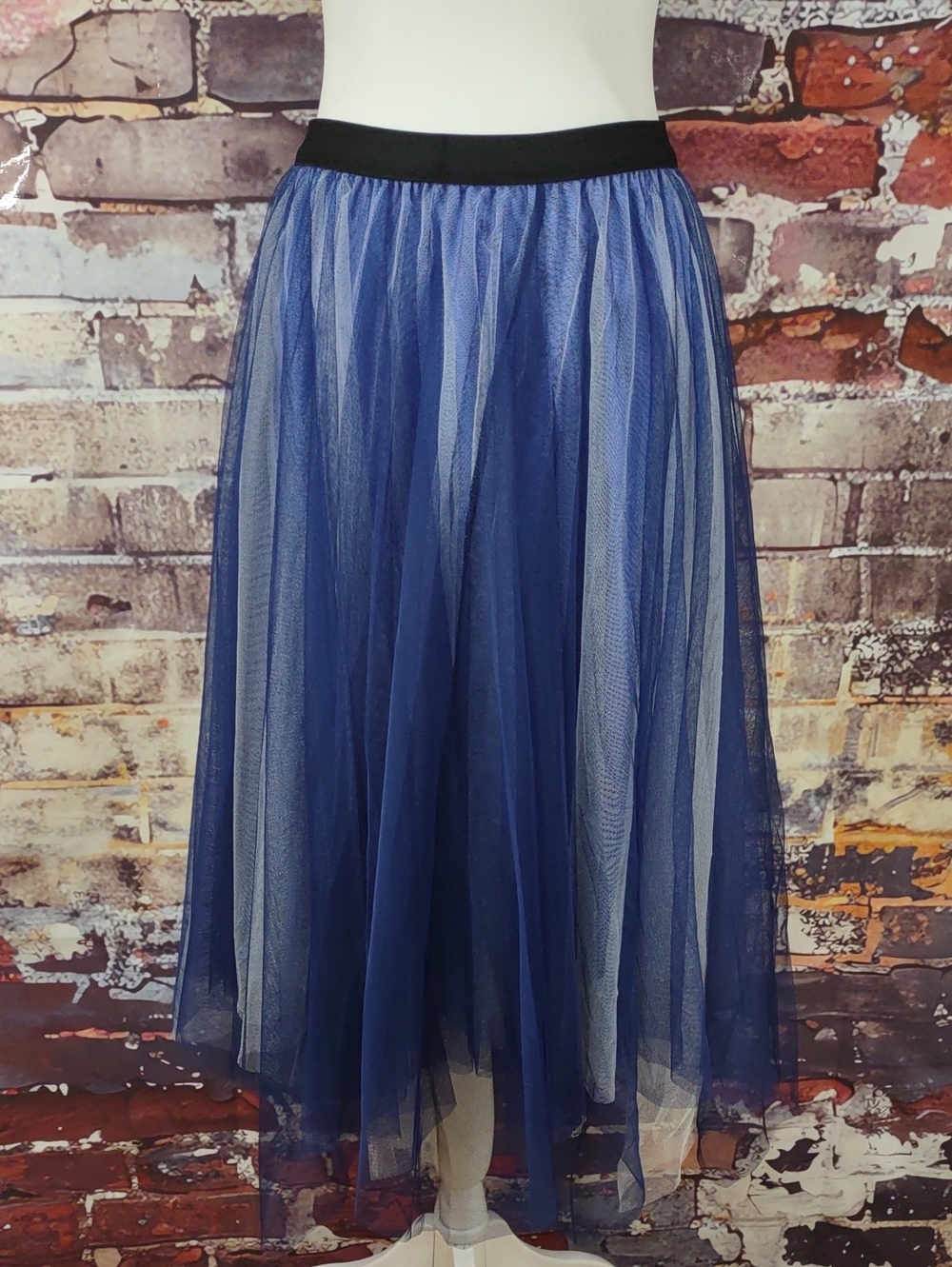 Layered Tulle Midi Skirt